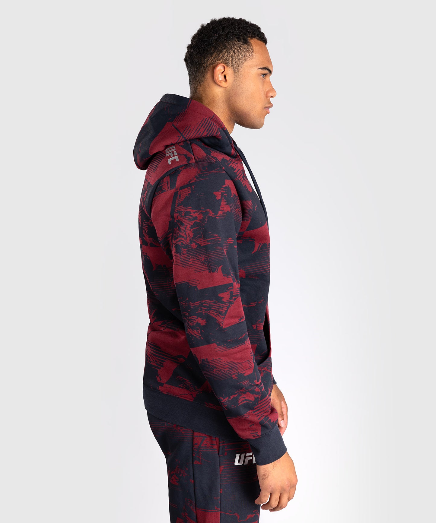 UFC Zenith by Venum Authentic Fight Week Pullover Hoodie Herren - Marineblau/Burgunderrot/Silber
