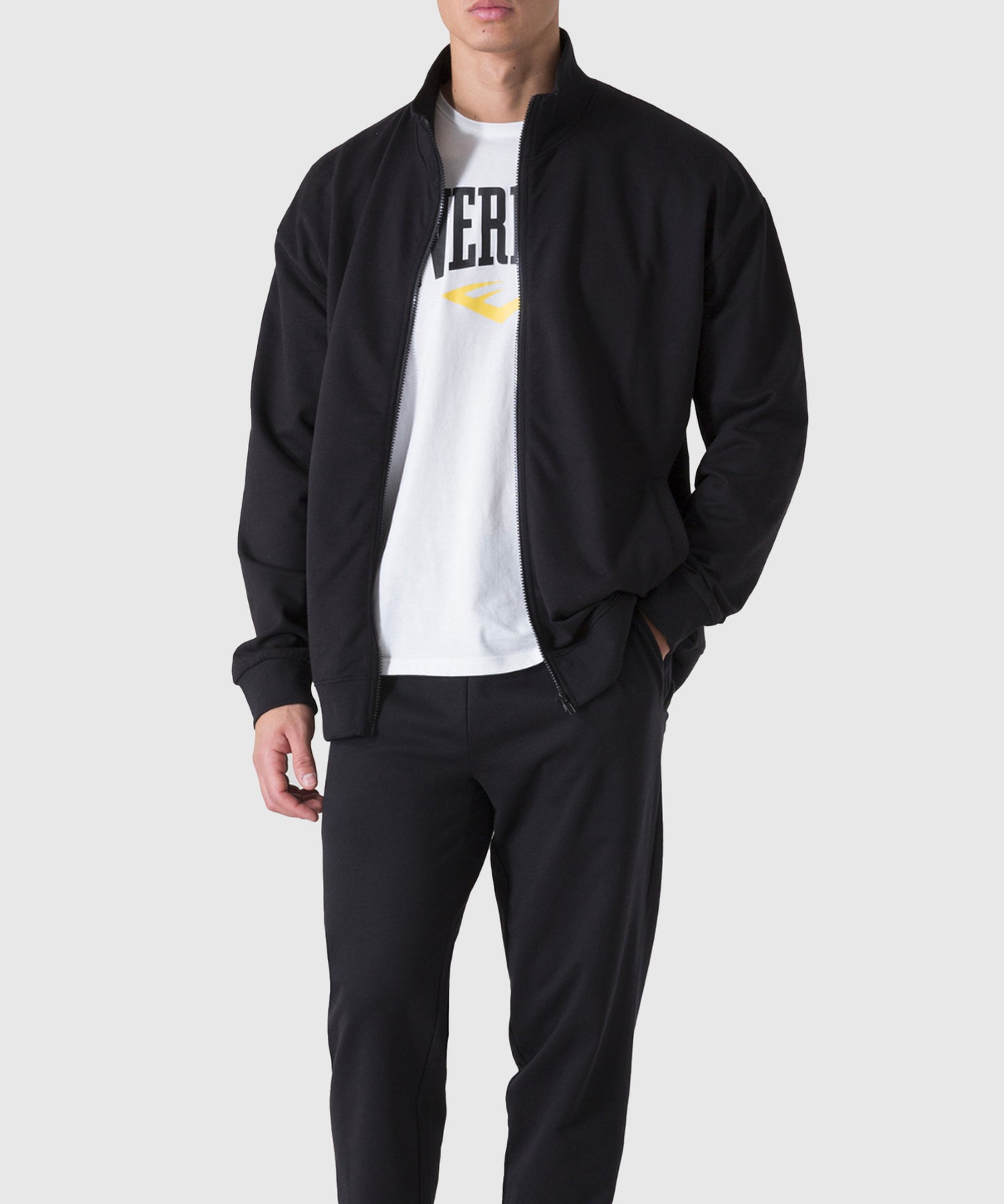 Everlast Back Square Chaqueta con Cremallera - Negro