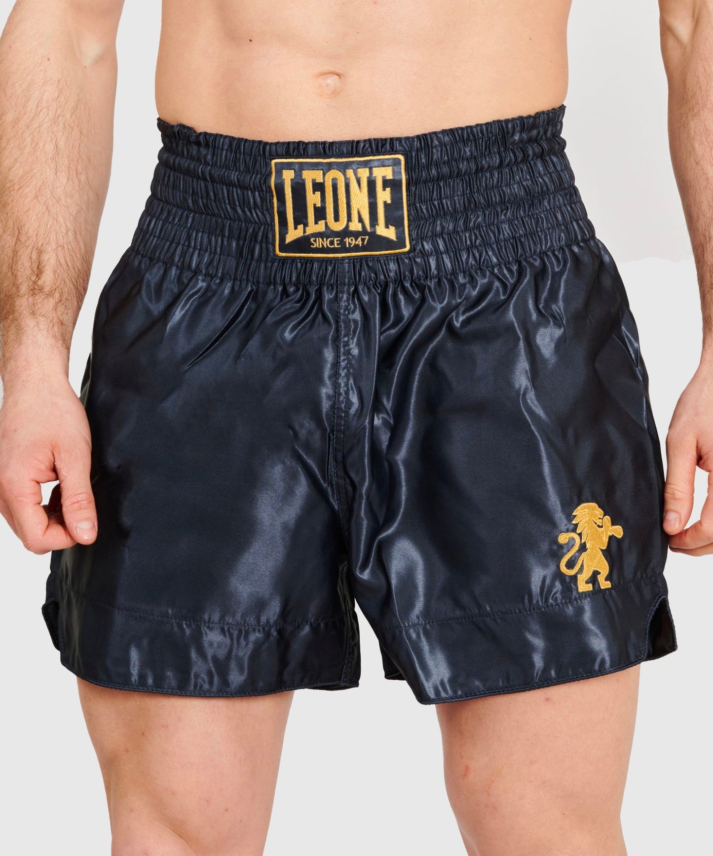 Leone Basic Pantalones de Muay Thai - Azul