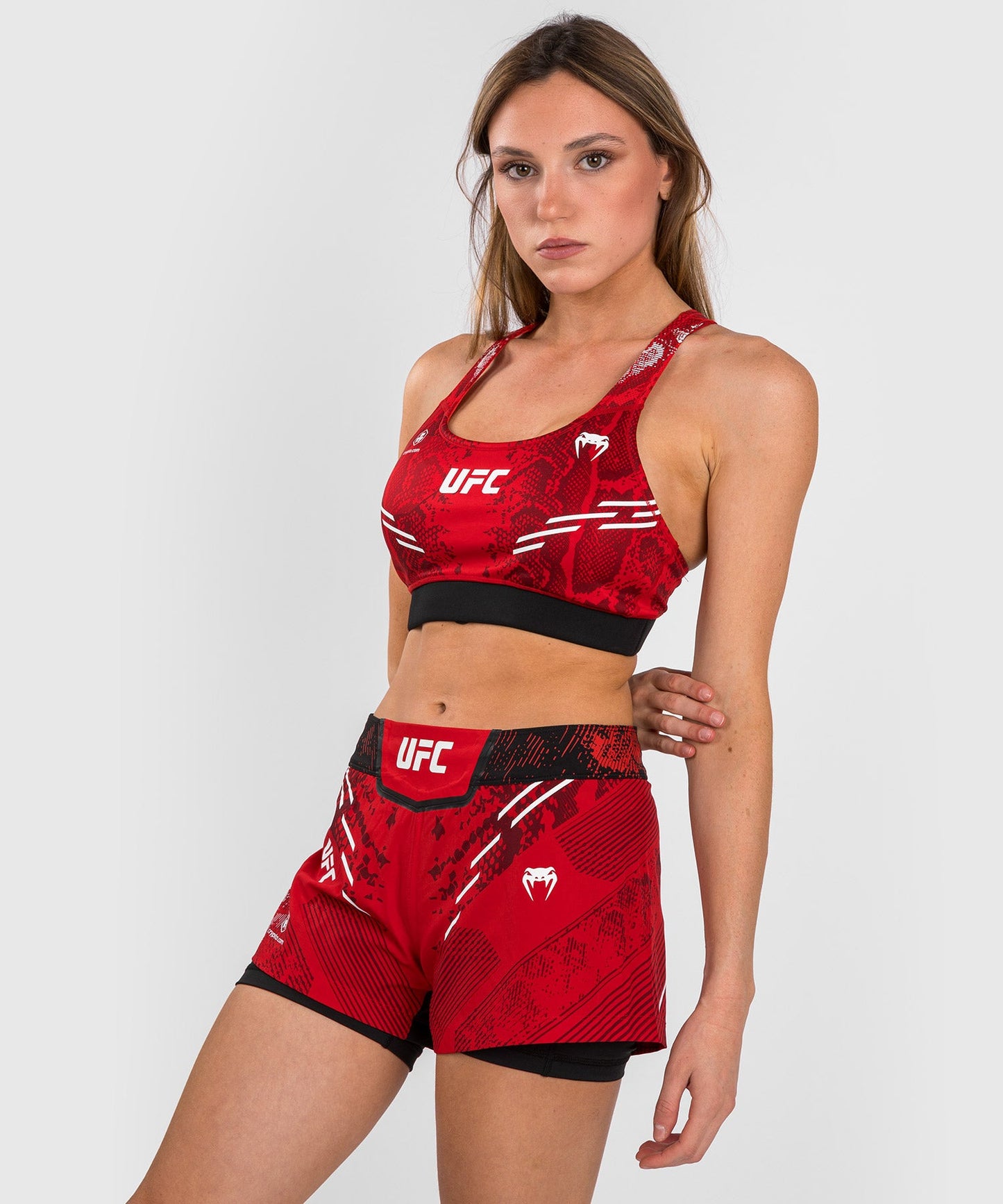UFC Adrenaline by Venum Authentic Fight Night Women's Fight Shorts - Rot