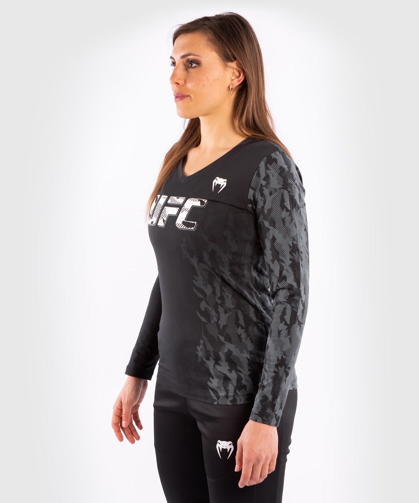 UFC Venum Authentic Fight Week Damen Langarm T-Shirt - Schwarz