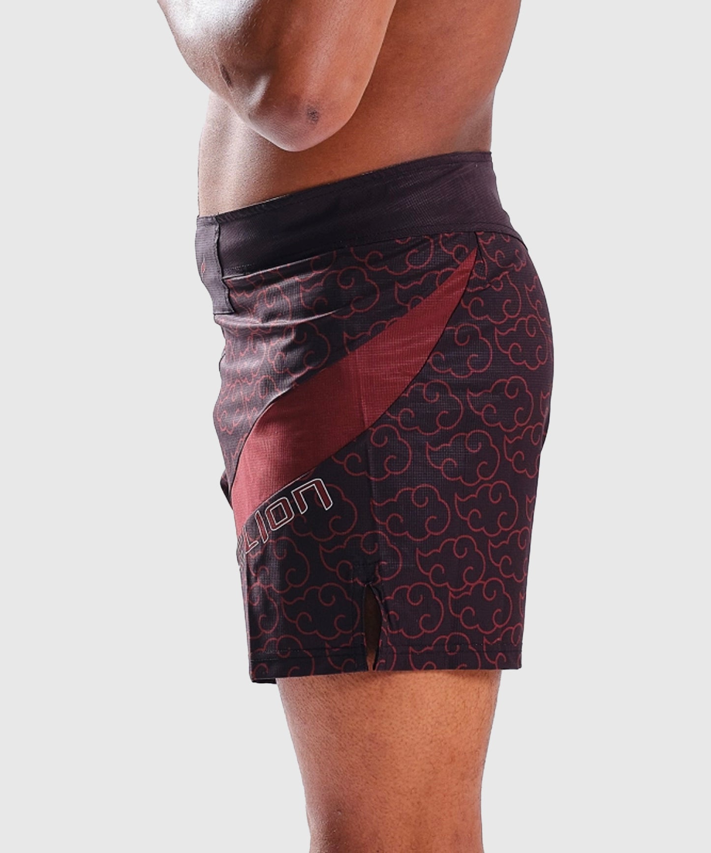 Elion X Naruto Akatsuki Fightshorts - Schwarz/Rot