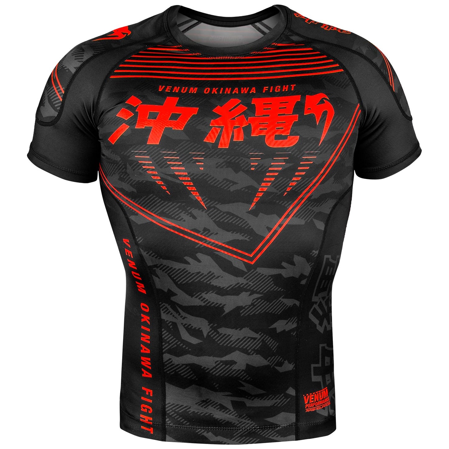 Rashguard Okinawa 2.0 Kurzarm - Schwarz/Rot