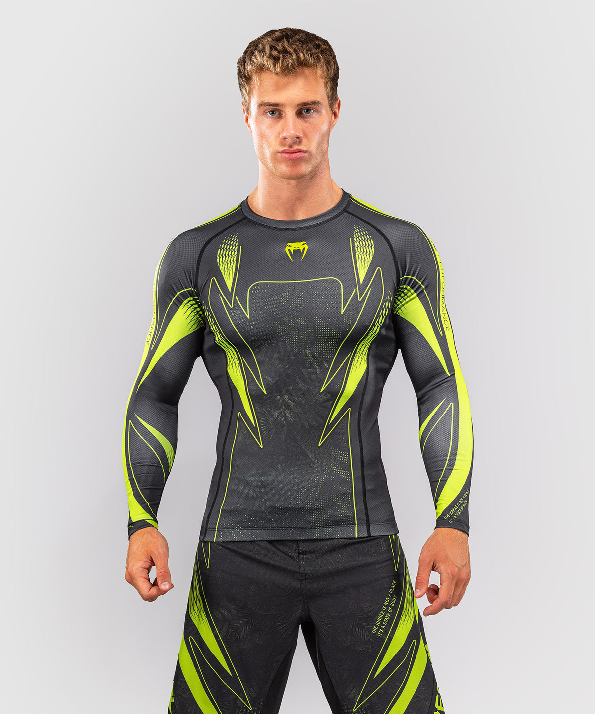 Rashguard à manches longues Venum Amazonia Reborn - Noir/Vert