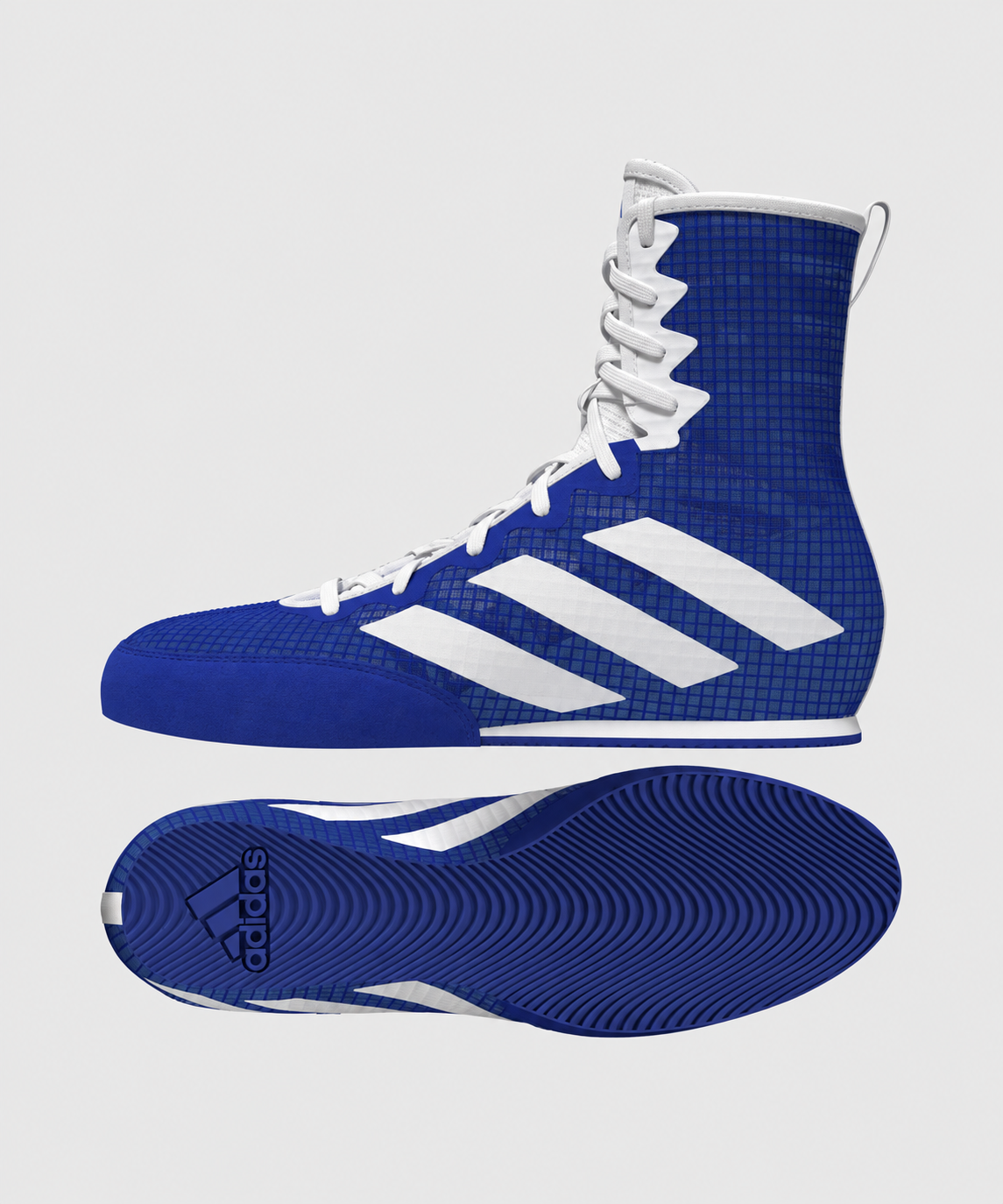 Adidas Box Hog 4 Boxing Shoes - Blue/White