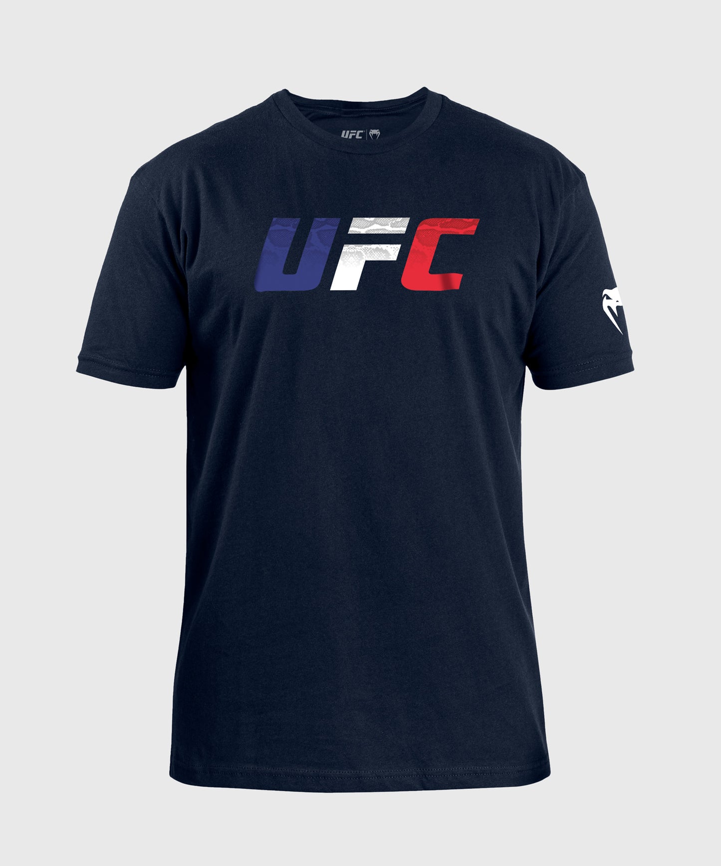 UFC Unrivaled by Venum Französische Flagge Herren T-Shirt - Marineblau