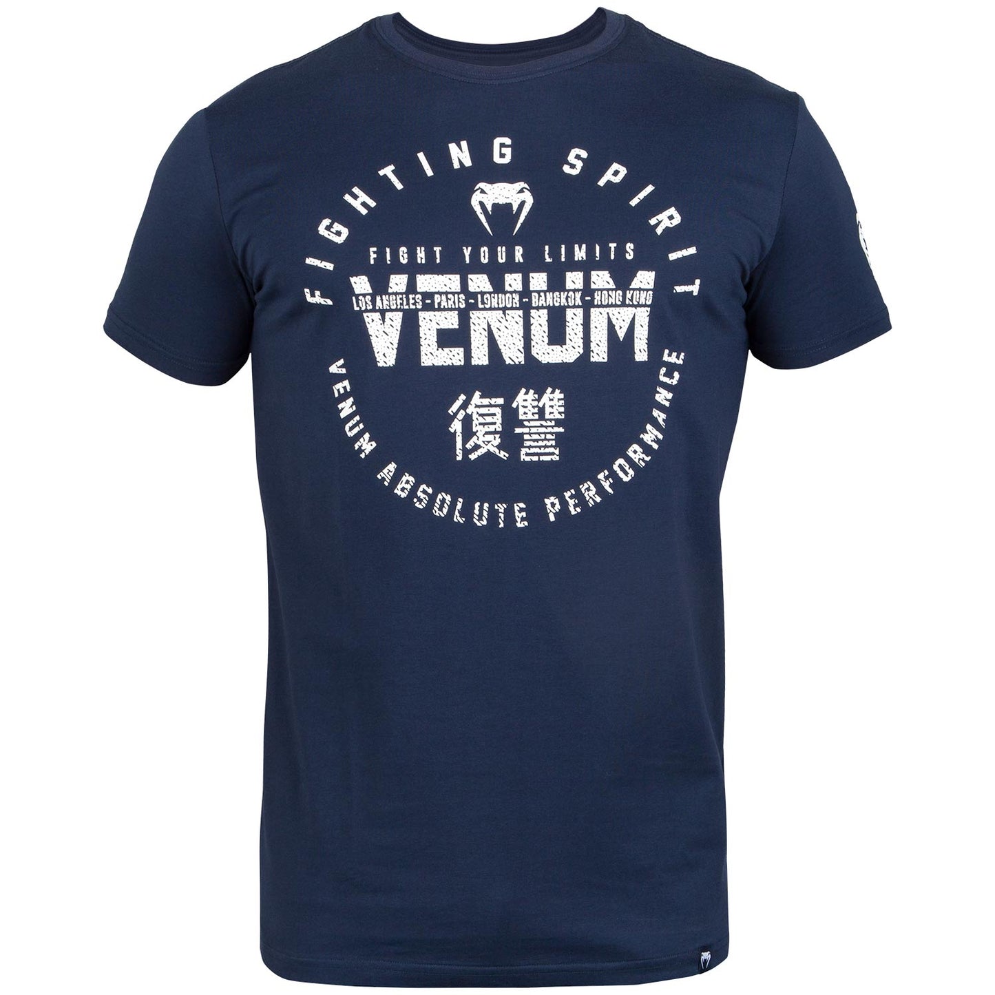 Venum Signature T-shirt - Short Sleeves - Navy Blue/White