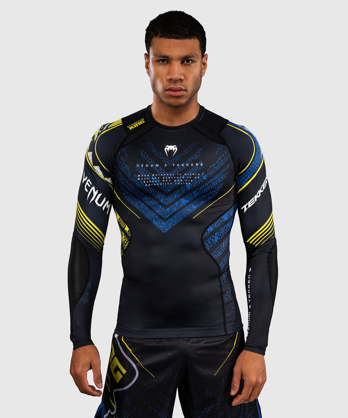 Rashguard à Manches Longues King Venum x TEKKEN 8 - Noir/Jaune