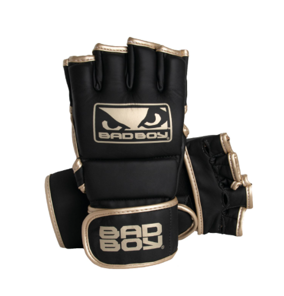 Bad Boy Fashion MMA-Handschuhe mit Daumen - Schwarz/Gold