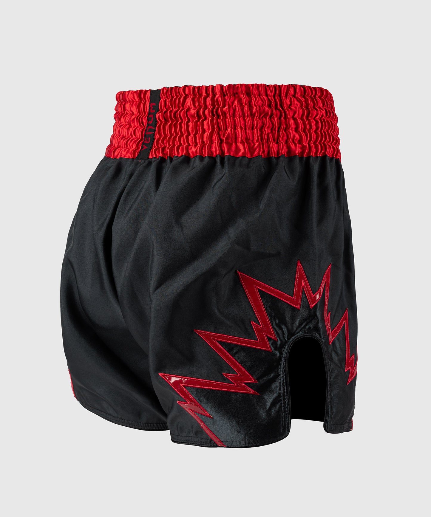 Short de Muay Thai Venum Inferno - Gris Charbon/Rouge