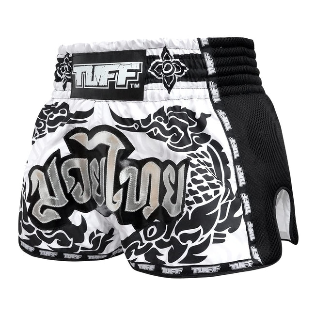 Short de Muay Thai Tuff Retro Style The Great Hongsa - Blanc