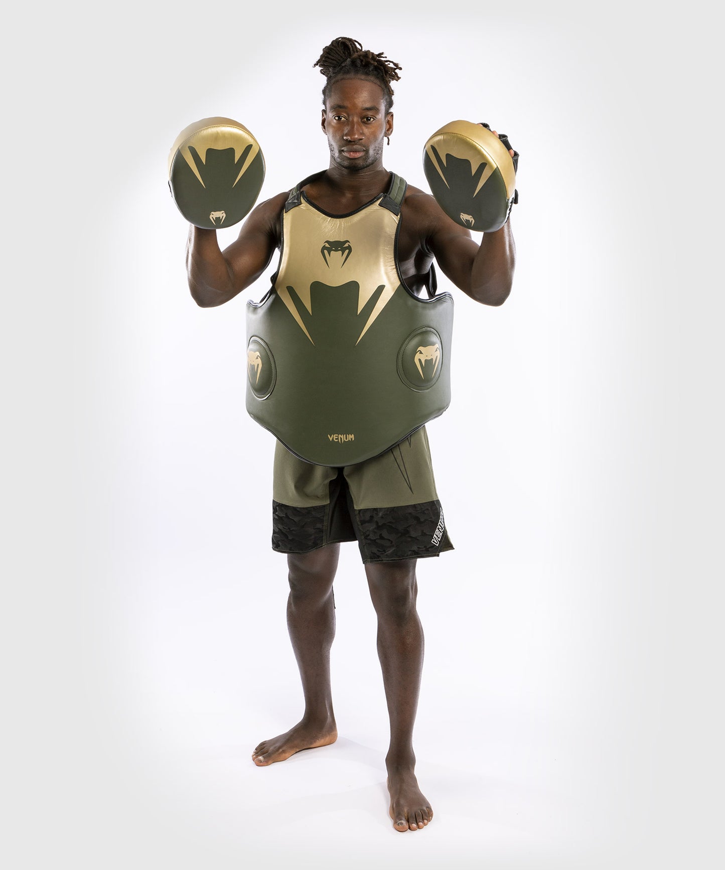 Venum Pro Boxschutz – Khaki/Gold