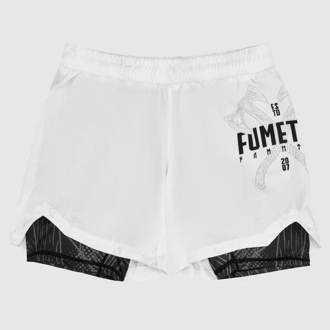 Fumetsu Dual Layer Berserker Fightshorts - Weiß/Schwarz