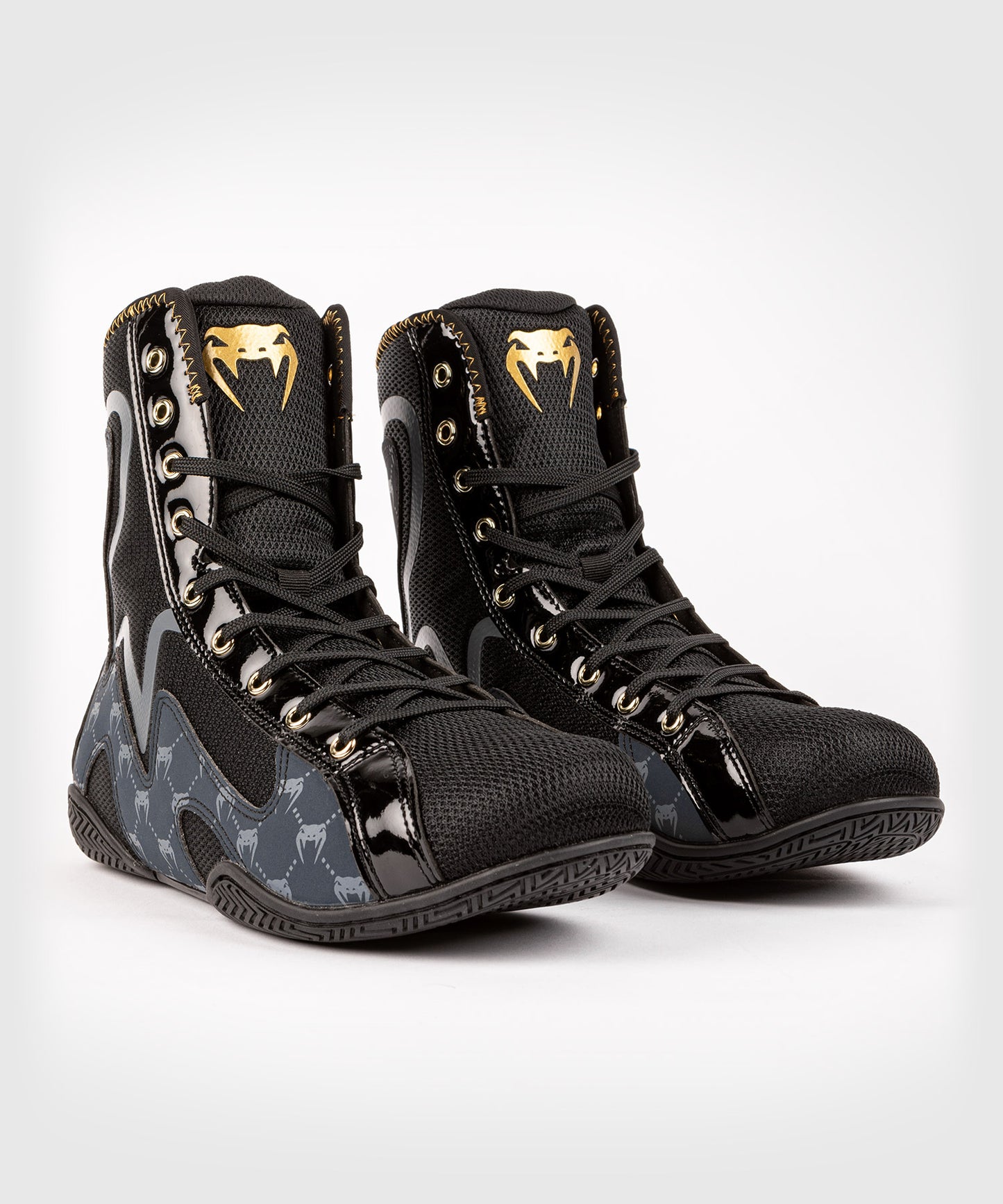Chaussures de Boxe Venum Elite Evo Monogram - Noir/Bleu Marine