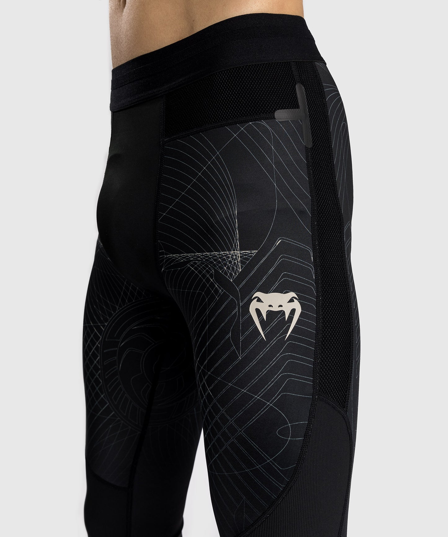 Pantalon de Compression Venum G-Fit Air pour Hommes - Noir Intense/Sable Désert