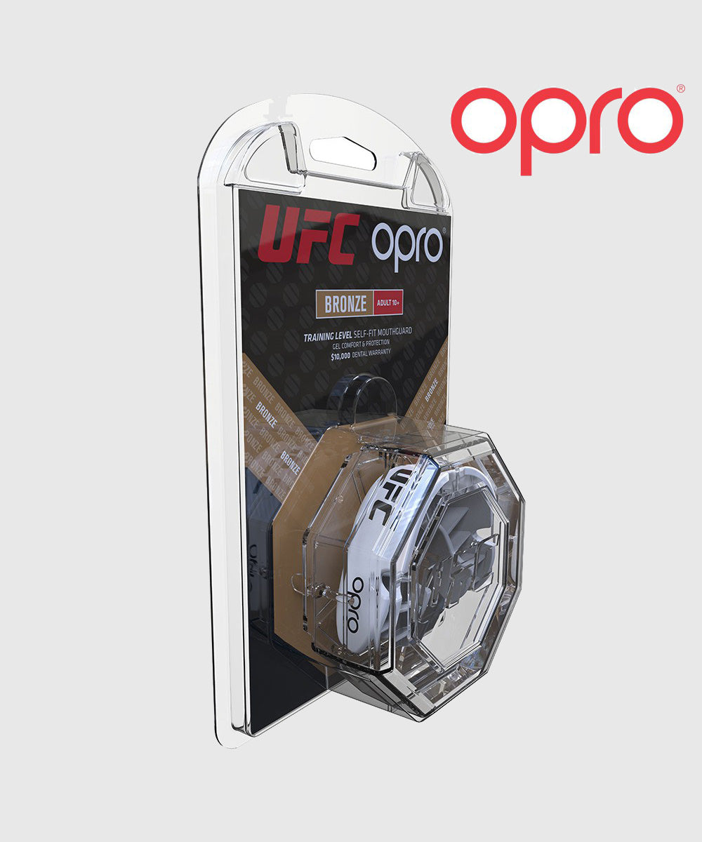 Protector Bucal Opro UFC Bronze – Blanco