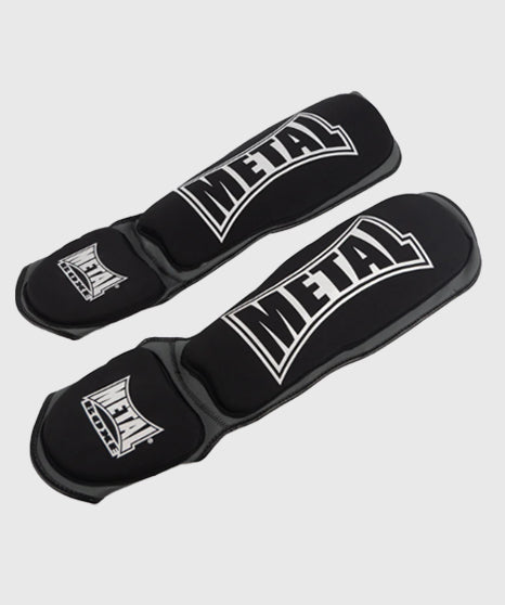 Metal Boxe Neopren Schienbein- und Fußschützer - Schwarz