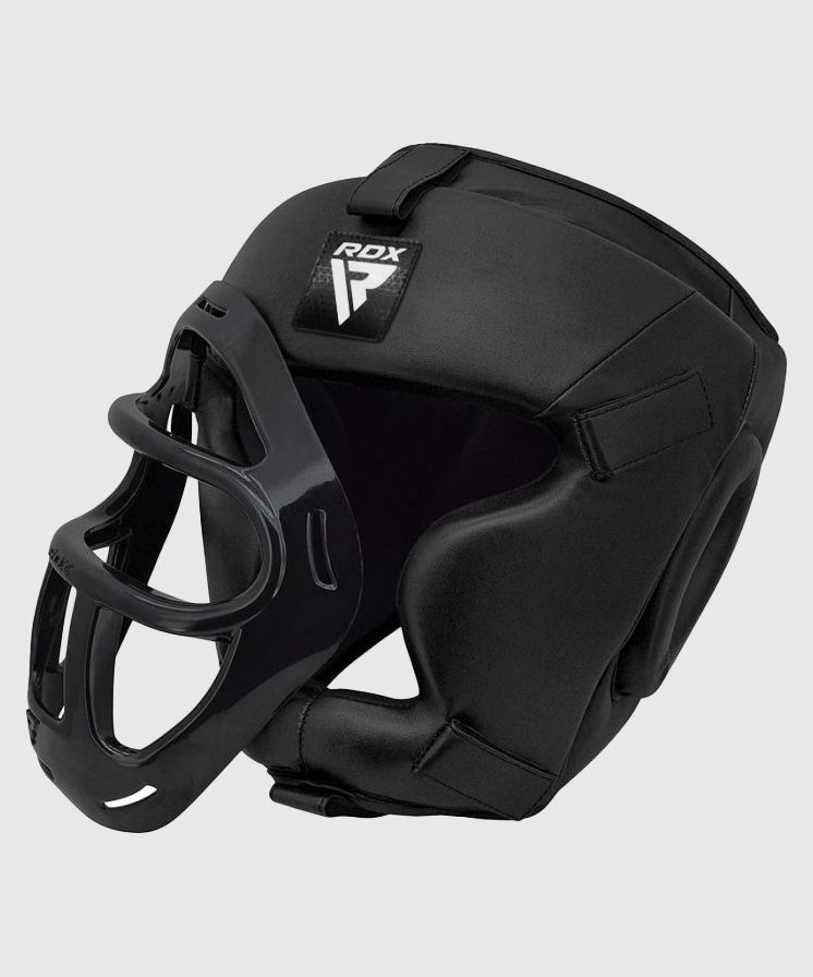 RDX Sports Zero Impact Kopfschutz mit Gitter - Schwarz