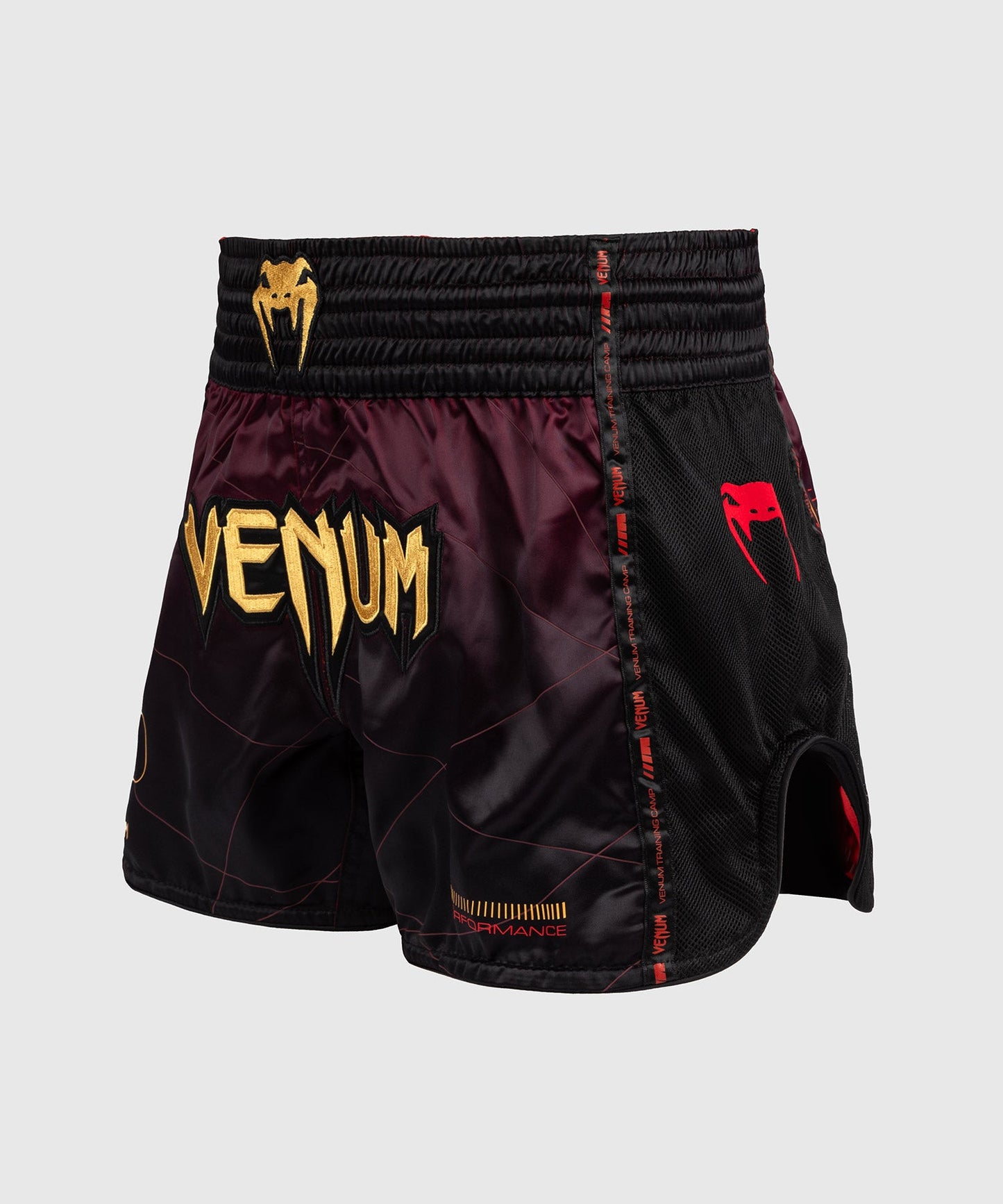 Short de Muay Thai Venum Tactical XT- Noir/Bordeaux/Or