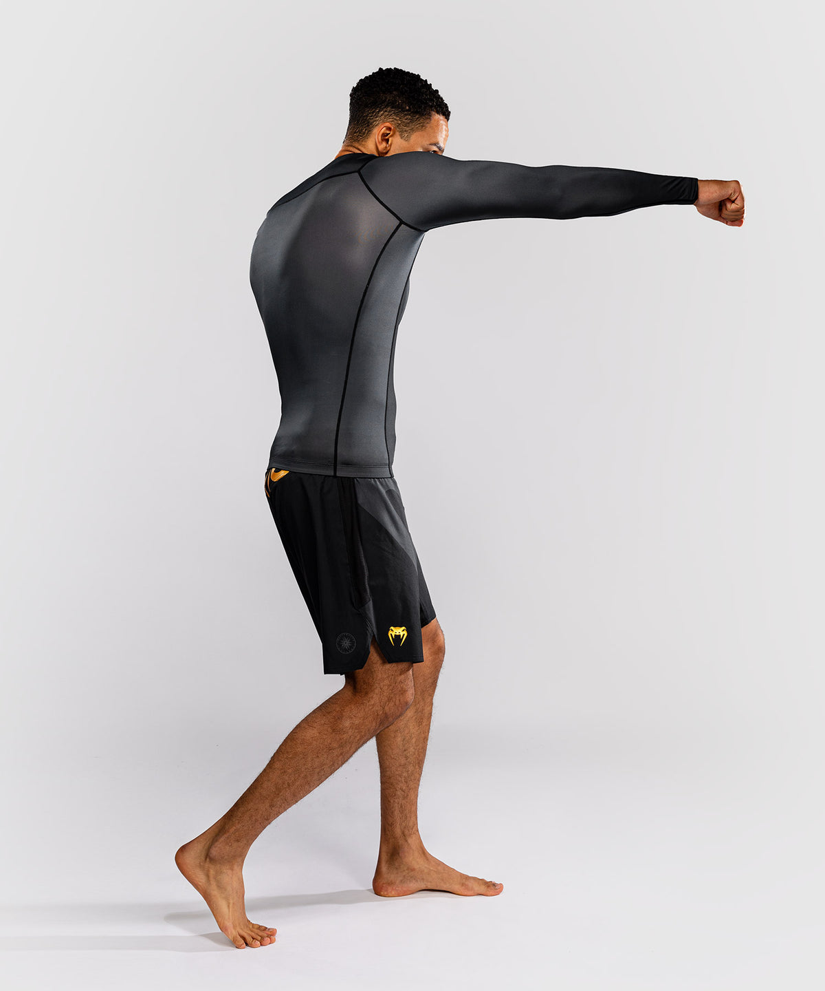 Venum Attack Langarm-Rashguard - Schwarz/Gold