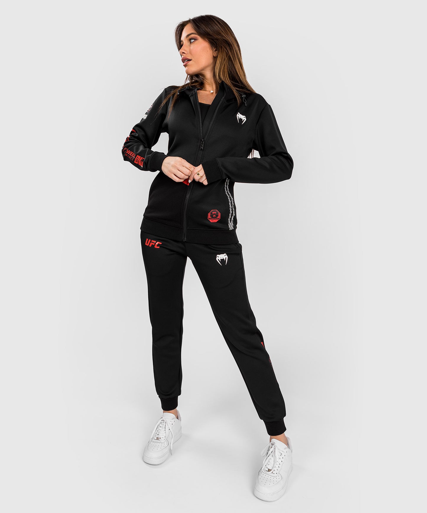 UFC Adrenaline by Venum Fight Week Felpa con Cappuccio e Zip da Donna - Nero
