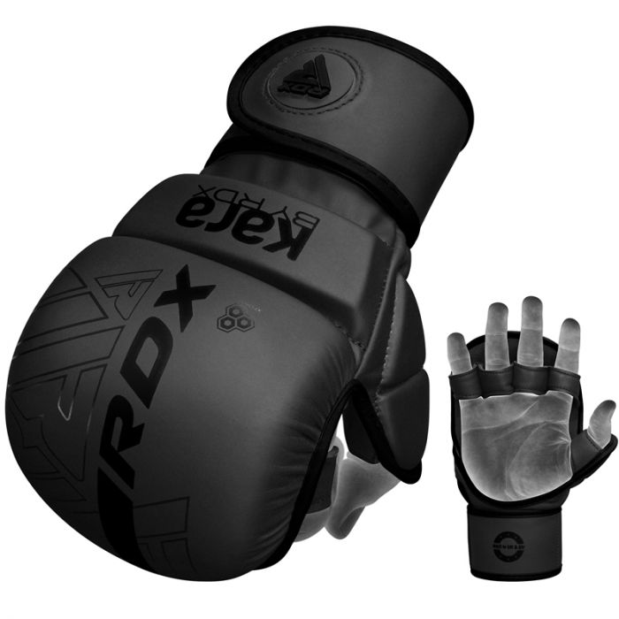 RDX F6 Kara Guantes de Sparring MMA - Negro/Negro