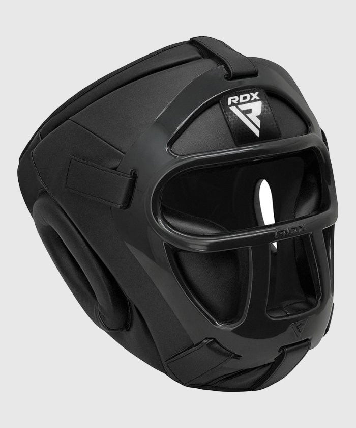 RDX Sports Zero Impact Kopfschutz mit Gitter - Schwarz