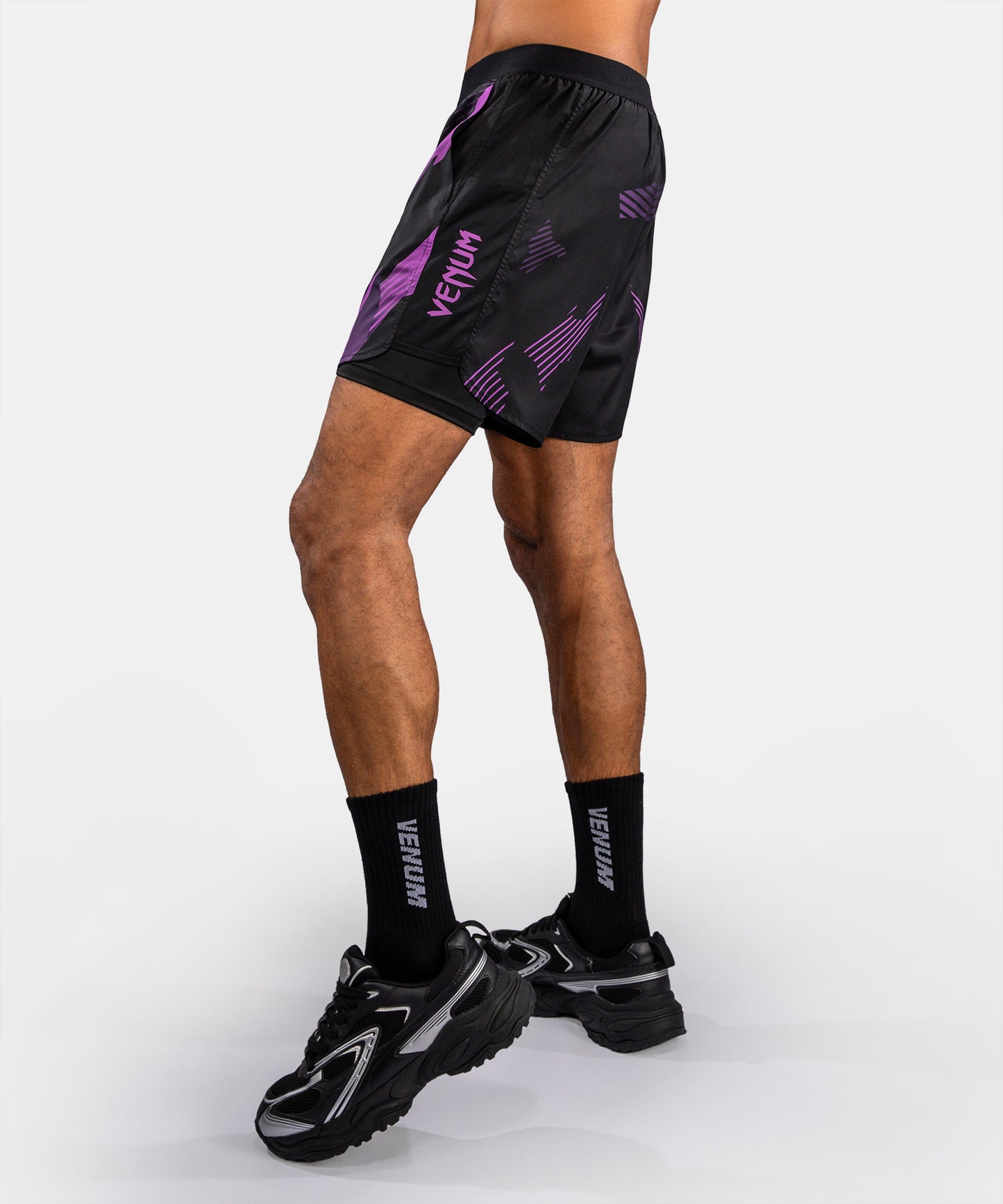 Venum No-Gi 6.0 Pantalón Corto de Entrenamiento - Negro/Morado
