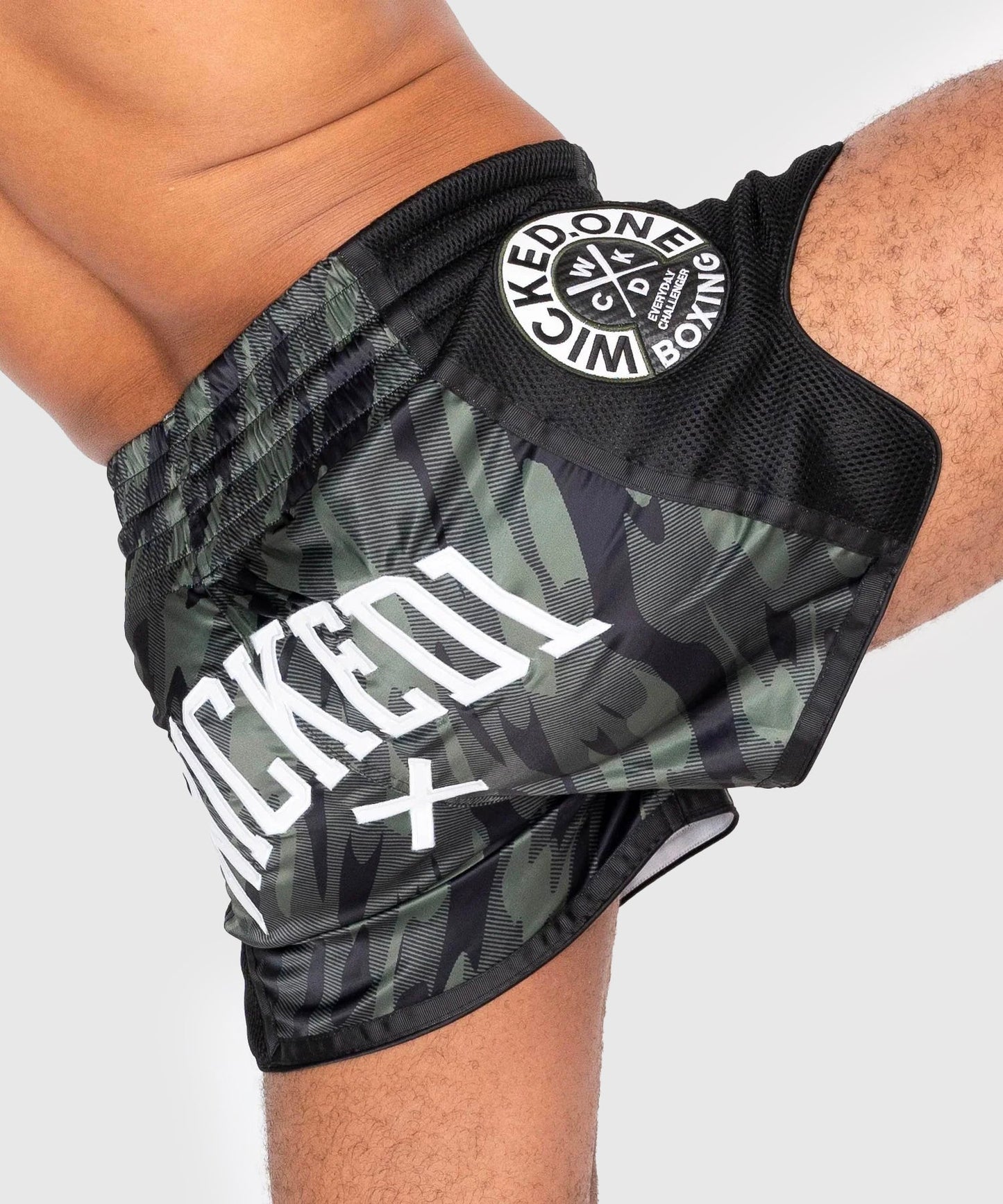 Short De Muay Thai Wicked One Fury - Noir/Kaki