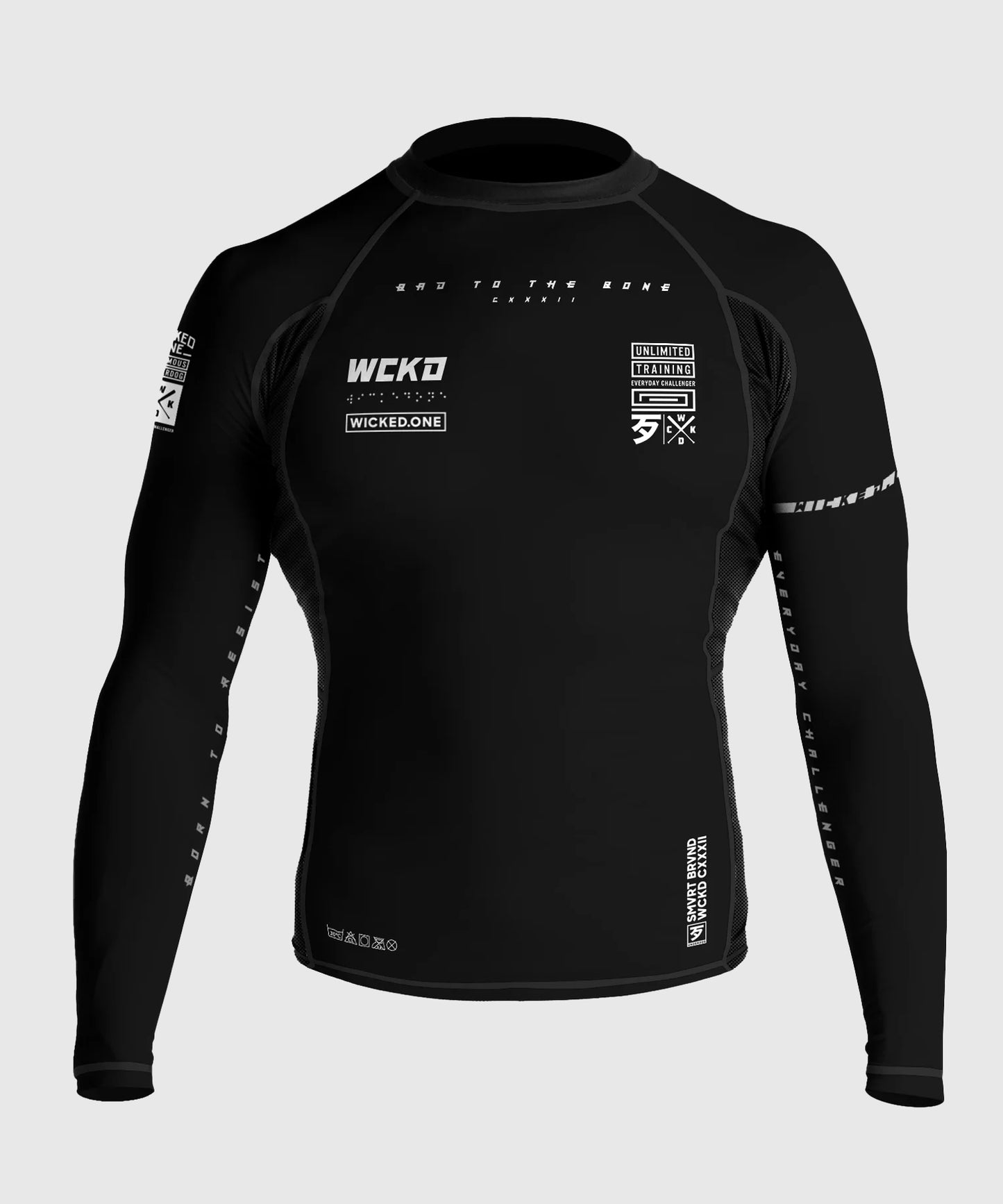 Wicked One Track Langarm-Rashguard - Schwarz