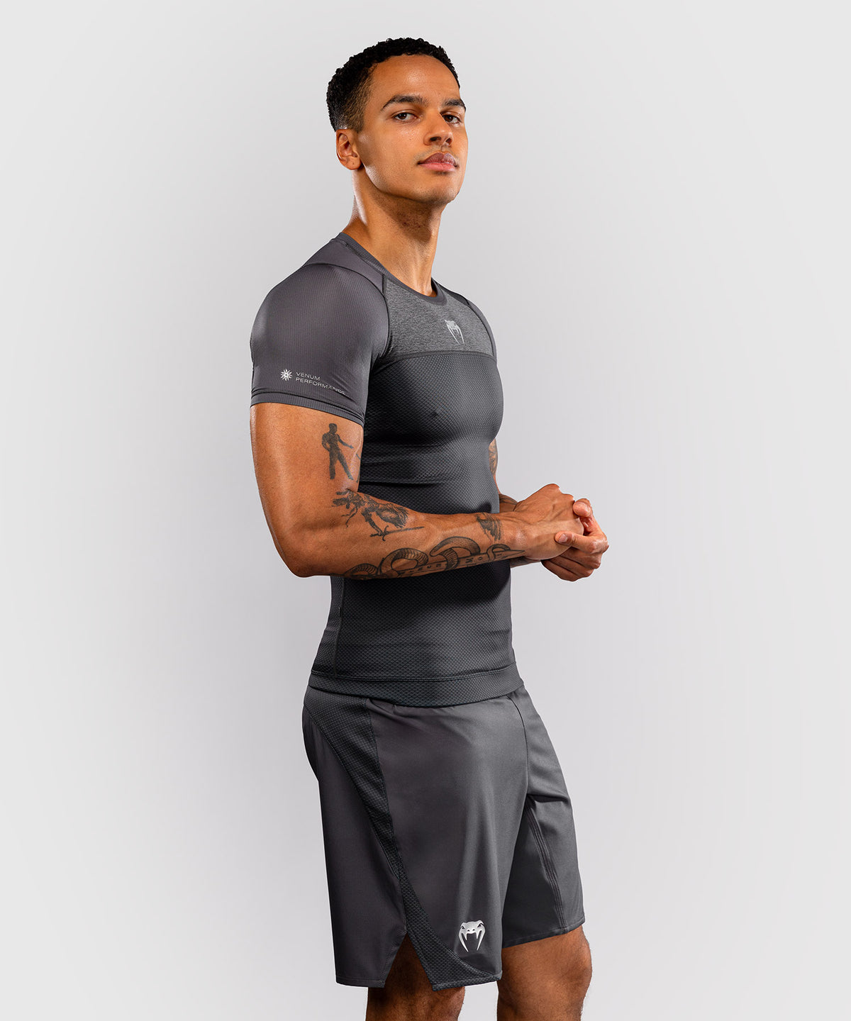 Venum G-Fit Scale Rashguard de manga corta - Gris