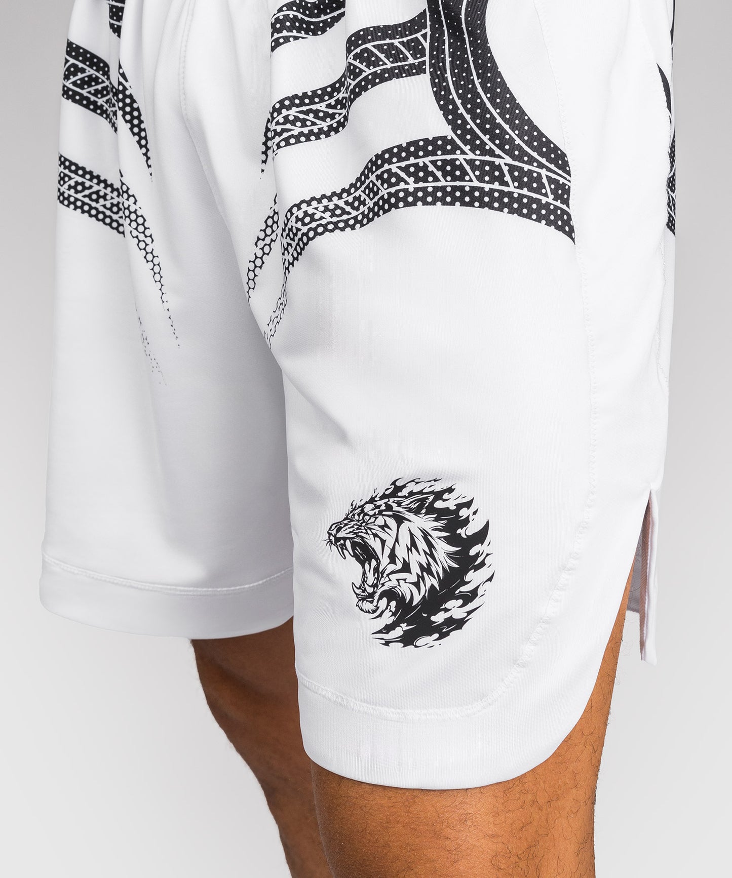 Venum x Mike Tyson Tiger Boxing Shorts - Optical White/Deep Black