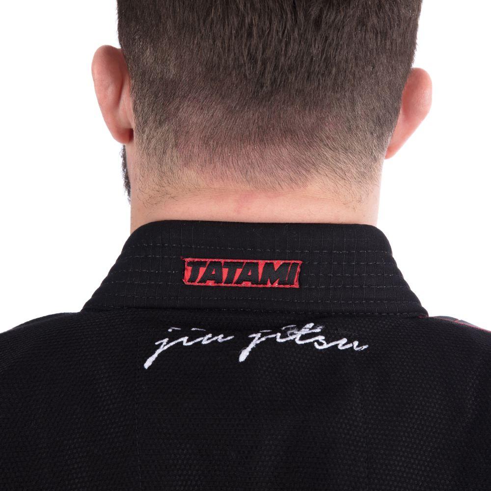 Kimono de JJB Tatami Fightwear Red Bar - Noir