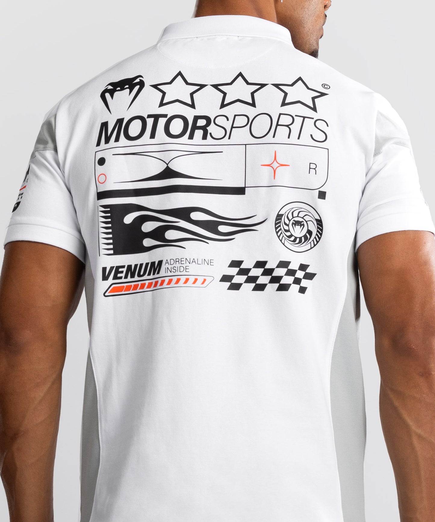 Venum Motorsport Baumwoll-Polo - Schneeweiß