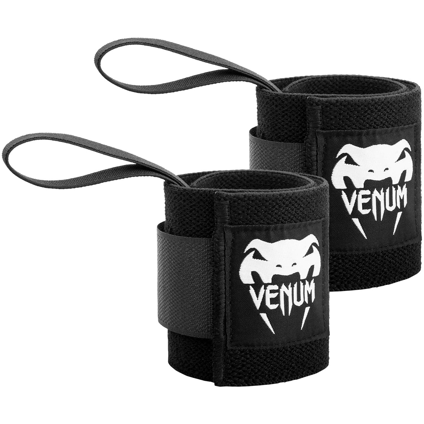 Venum Hyperlift Vendas de Muñeca para Halterofilia - Negro (Par)