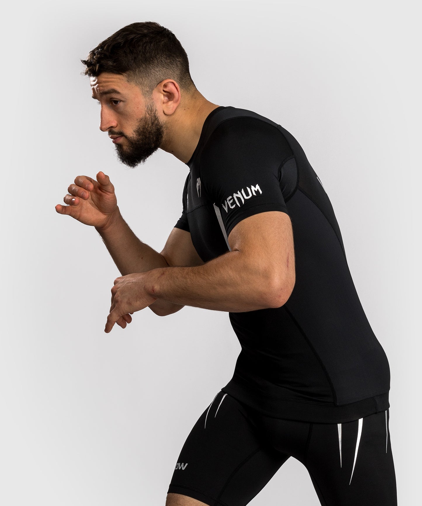 Venum x WOW FC Kurzarm Rashguard - Schwarz/ Grau
