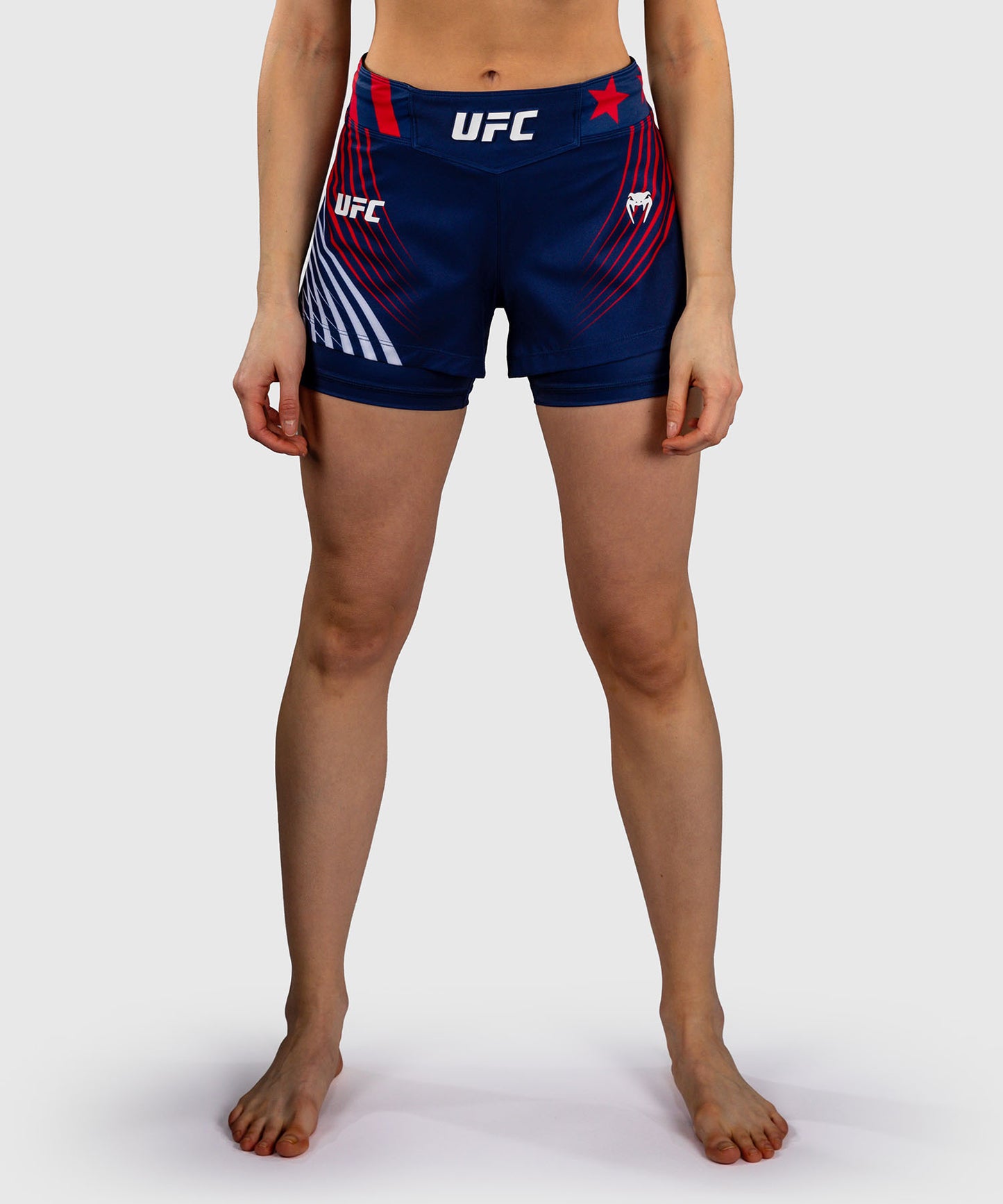 Women's Official UFC Freedom 250 by Venum Blue Authentic Fight Night Fight Short