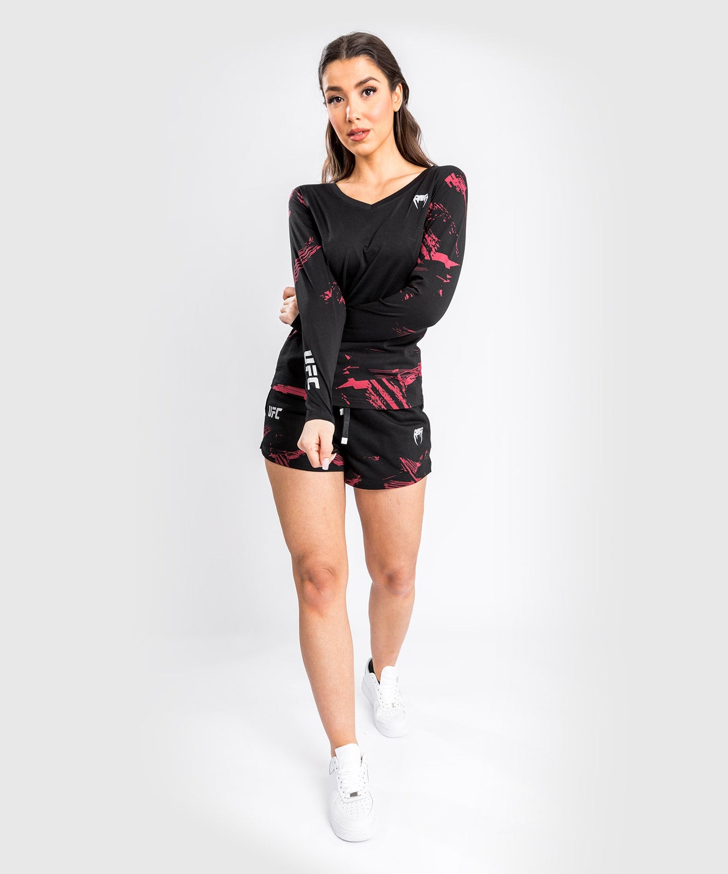 Venum Authentic Fight Week 2.0 UFC Shorts - Damen - Schwarz/Rot