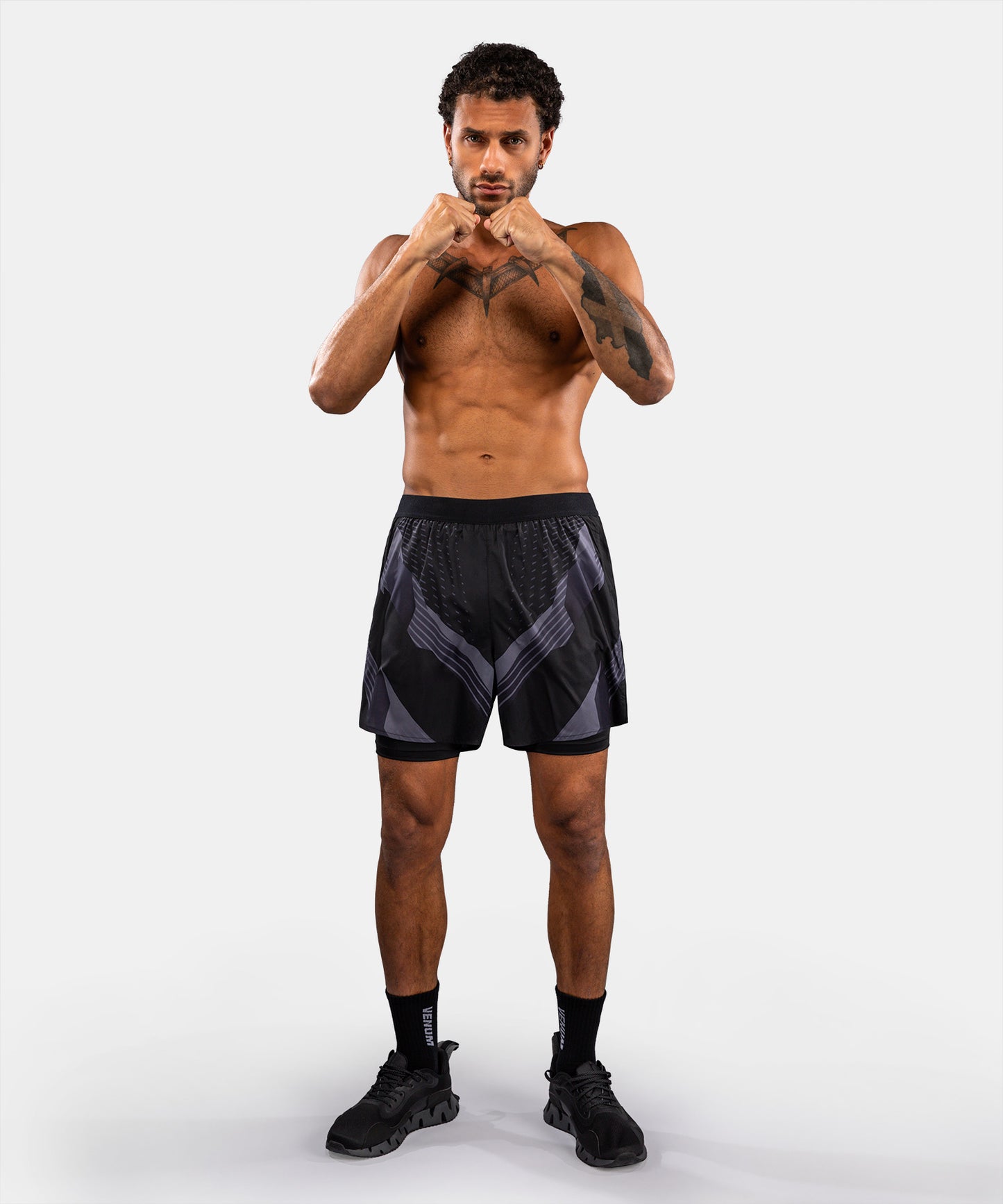 Venum No-Gi 6.0 Pantalón Corto de Entrenamiento - Negro/Gris