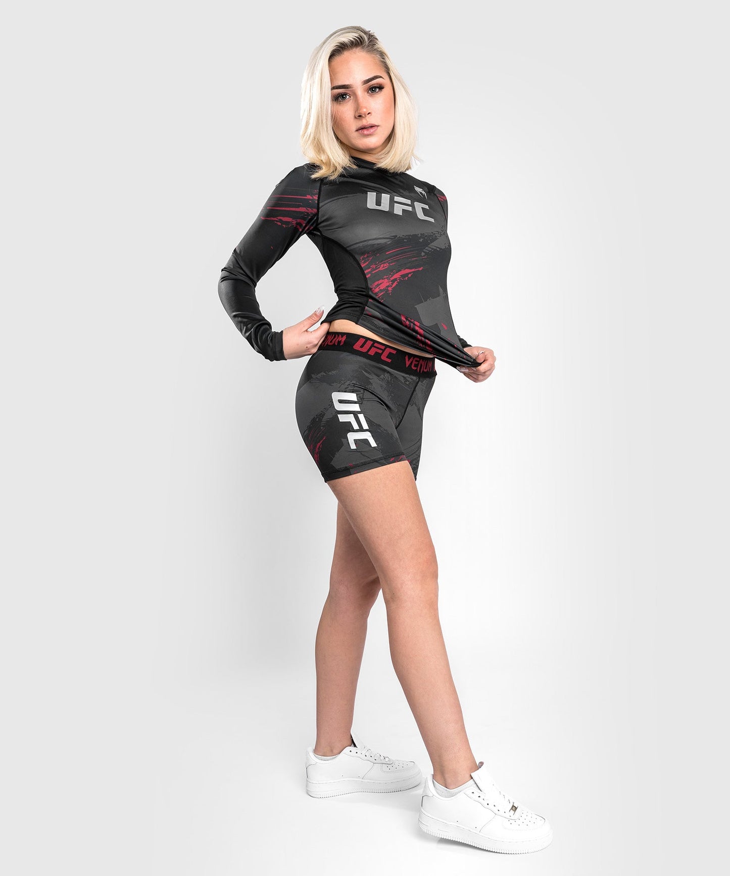Women's UFC Venum Authentic Fight Week 2.0 Compression Short - Black/Red