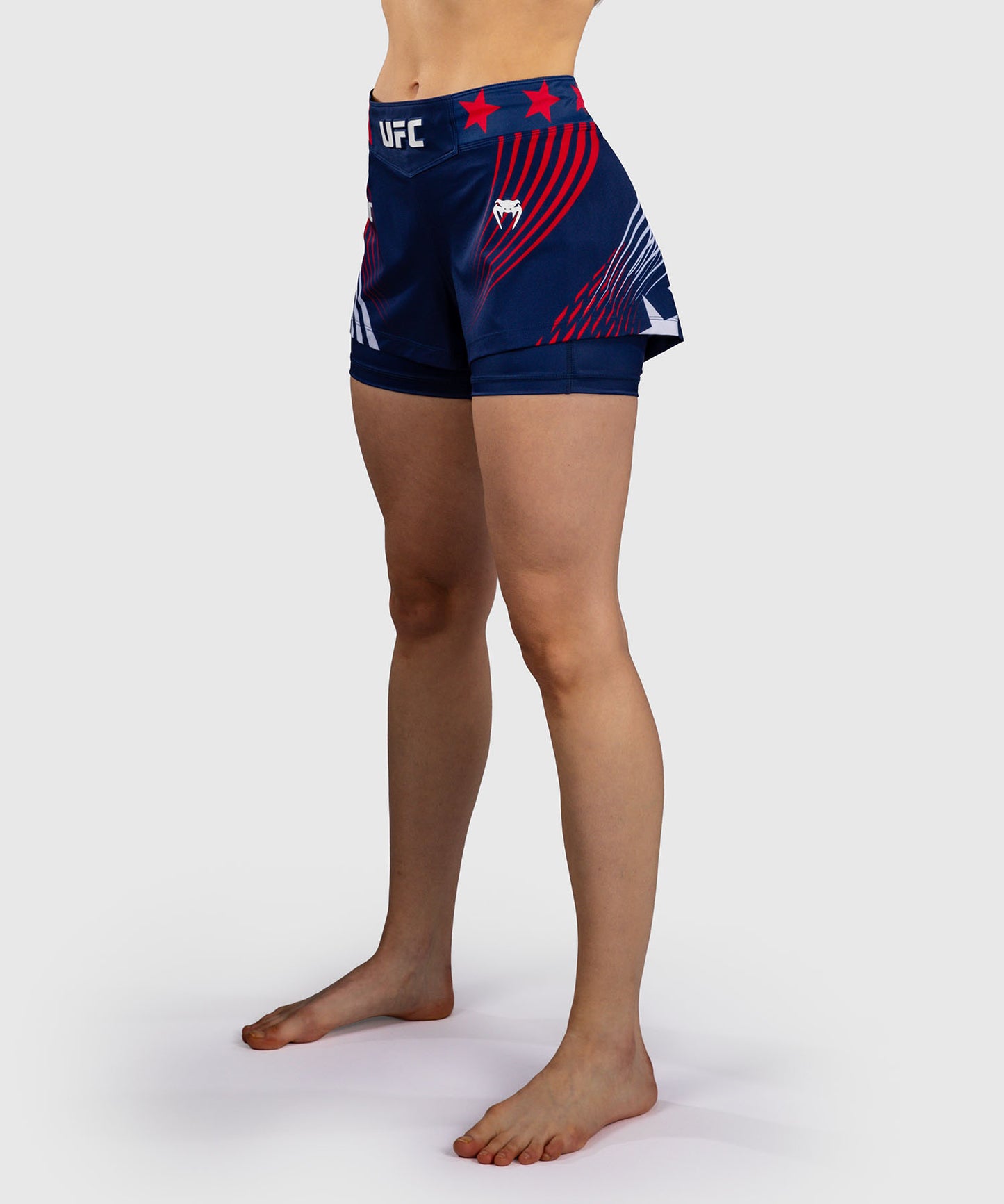 Women's Official UFC Freedom 250 by Venum Blue Authentic Fight Night Fight Short