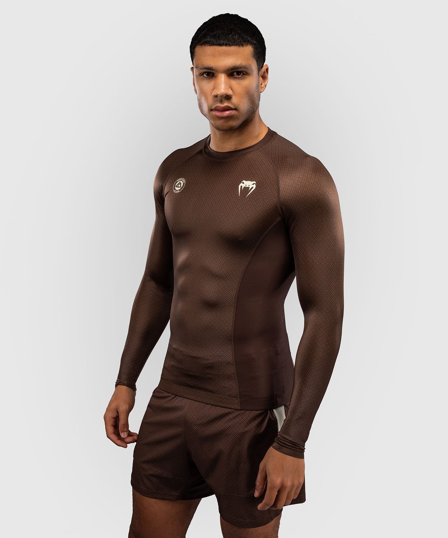 Rashguard à Manches Longues Venum x Roger Gracie Academy - Marron Foncé