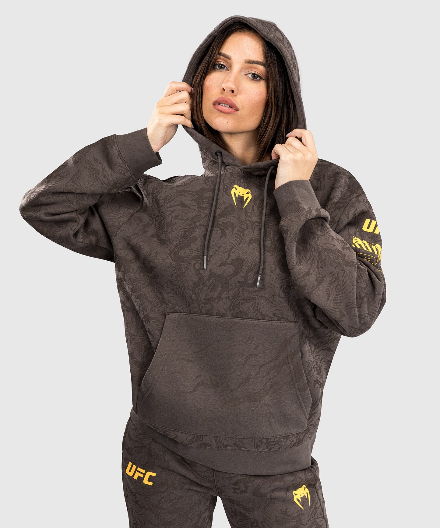 UFC Fusion by Venum Fight Week Sudadera con Capucha para Mujer - Marrón tierra