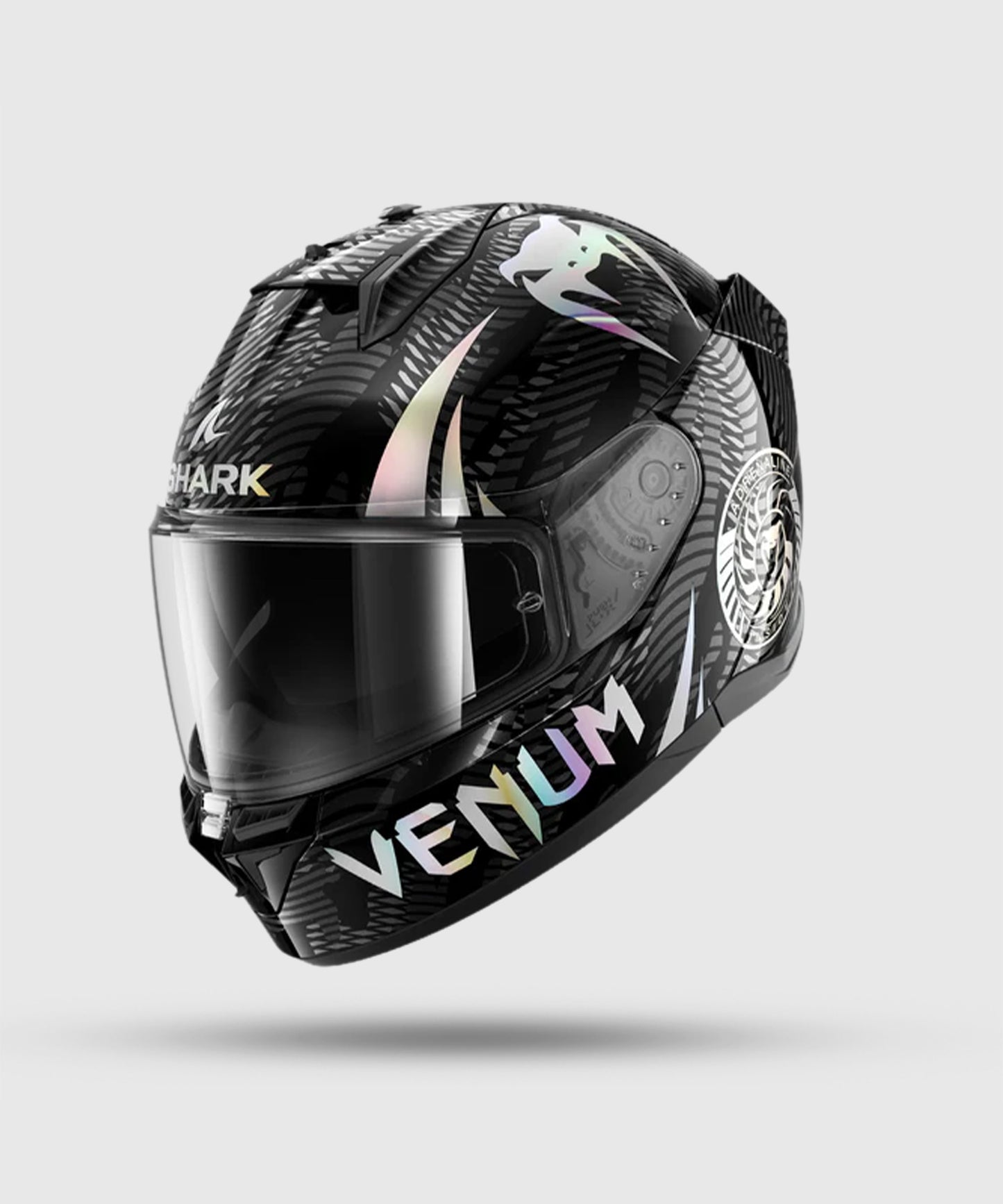 Casque de Moto Venum x Shark D-SKWAL 3 – Noir Chromé Anthracite