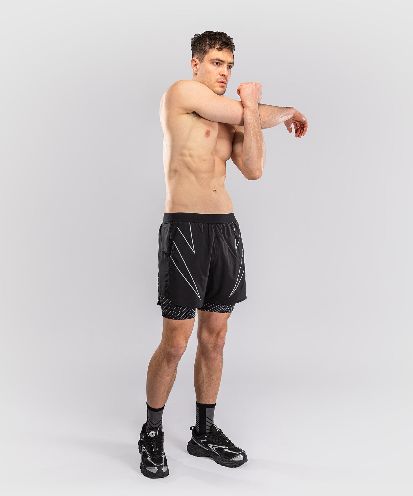 Short d’Entraînement Venum Midnight Fury – Noir/Gris/Argent