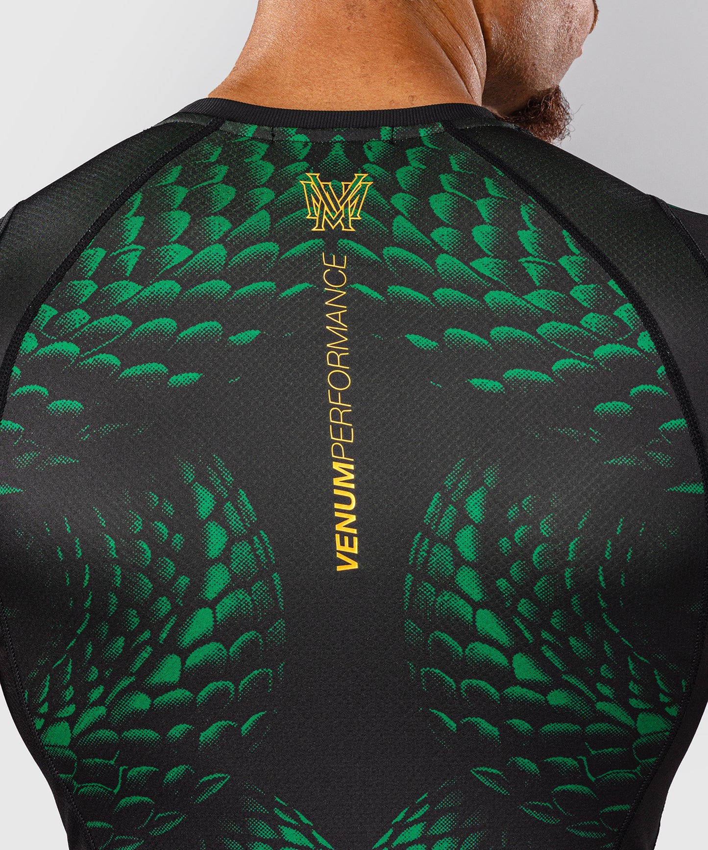 Venum Matupa Kurzarm Rashguard - Schwarz/Grün/Gold