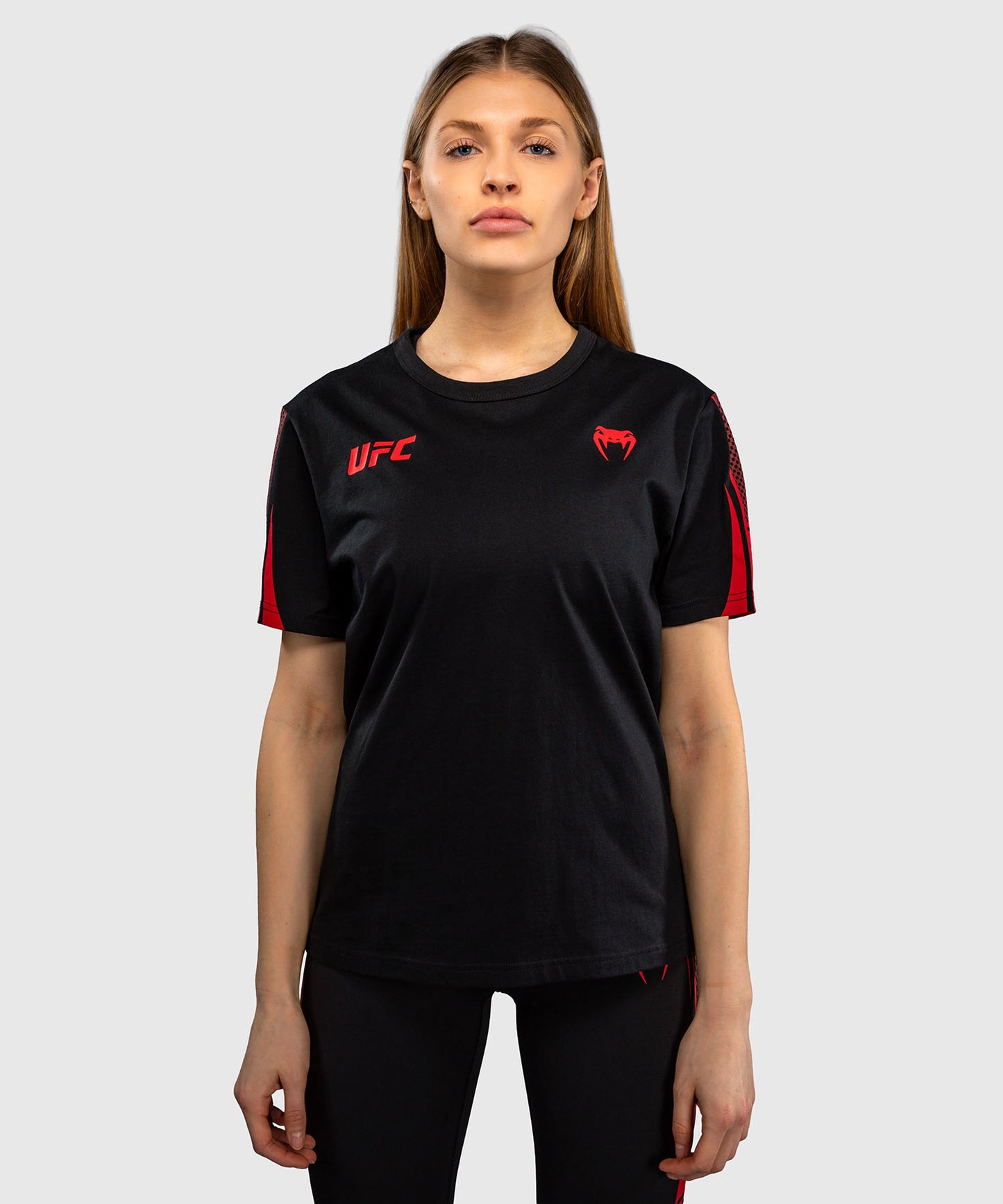 T-shirt à Manches Courtes pour Femme Venum UFC Unity by Venum Authentic Fight Week - Noir