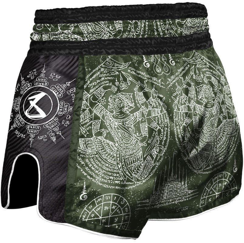 8 Weapons Carbon Muay Thai Shorts - Khaki