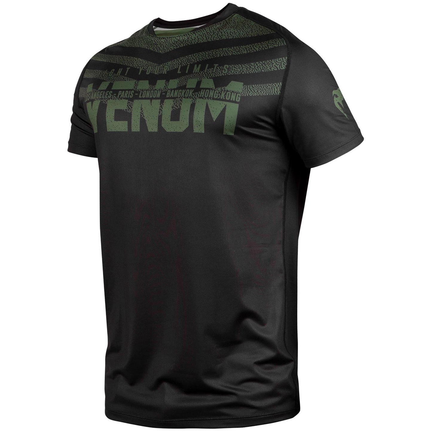 Venum Signature Dry Tech T-Shirt - Schwarz/Khaki - Exclusive
