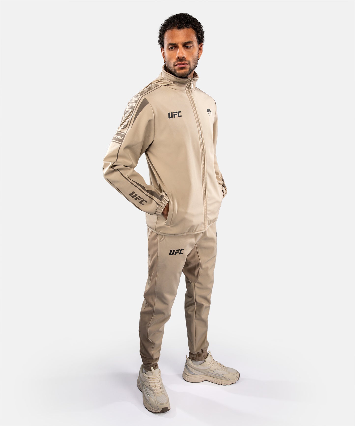 Venum UFC Unity by Venum Authentic Fight Week Men's Zip Hoodie - Sand